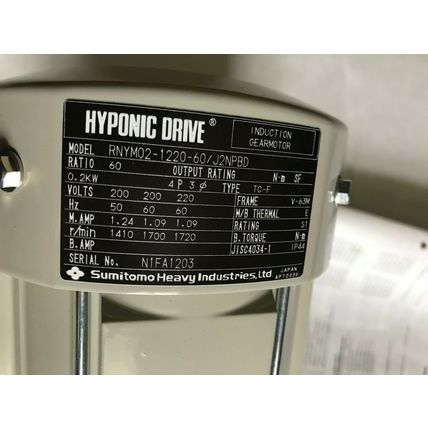 NEW SUMITOMO RNYM02-1220-60/J2NPBD HYPONIC DRIVE INDUCTION GEARMOTOR,SF