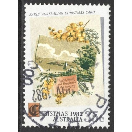 AUSTRALIA 1982: CHRISTMAS - 35c SPRAY OF WATTLE USED (G7)