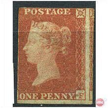 1841 SG8 1d Red 3 Margins Mounted MINT