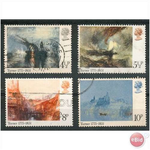 GB stamps 1975 - SG 971-974 - Birth Bicentenary JMW Turner - used
