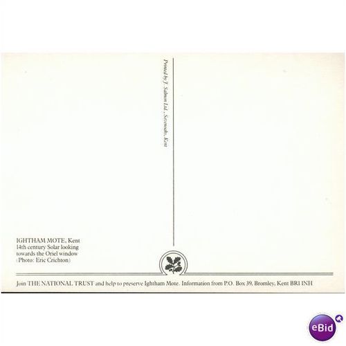 The National Trust Card - Ightham Mote, Kent - 14th Century Solar - J Salmon Ltd