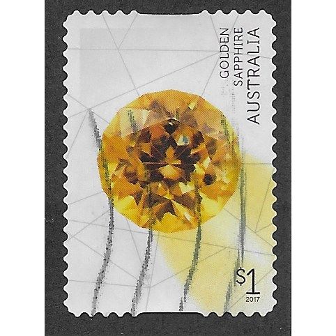 AUS 2017 $1.00 (S/A)'RARE BEAUTIES -GOLDEN SAPPHIRE' FINE USED (EBID63-872)