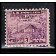 727 3c Washington's Hdqs Fine MNH Z1058