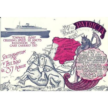 Swedish Lloyd MV PATRICIA Art Postcard (Faga 34A)