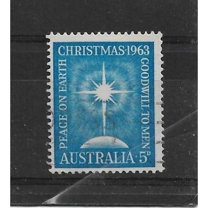 Australia.1963 Christmas "Peace on Earth.." issue.Fine Used.Jan22g