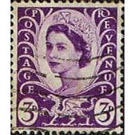 GB 1958 Wales 3d purple used SG1