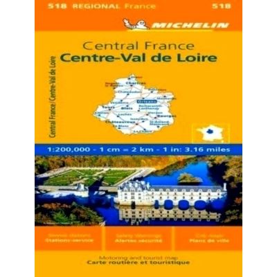 Centre - Michelin Regional Map 518 - Strassen und Tourismuskarte 1: 200, 000 by