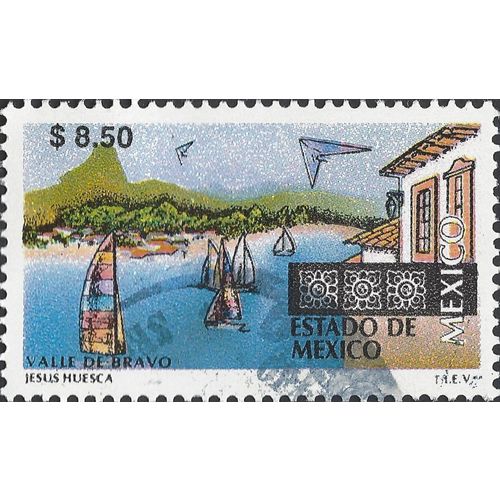 MEXICO, Valle de Bravo, Boats, blue 1997, $8.50