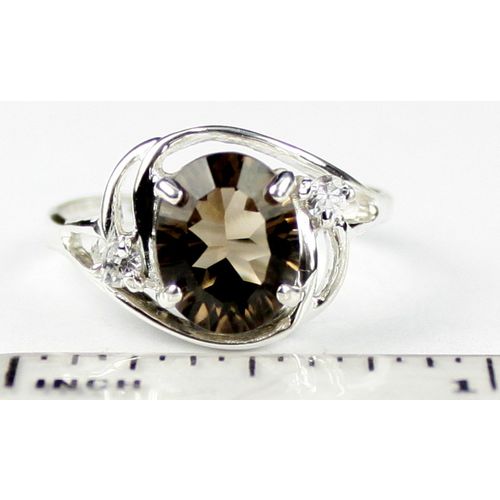 Smoky Quartz, 925 Sterling Silver Ladies Ring, SR021