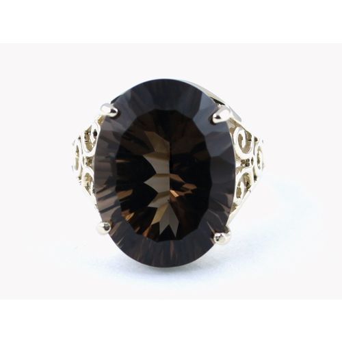 Smoky Quartz, 925 Sterling Silver Ladies Ring, SR049