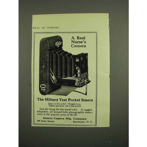 1918 Seneca Military Vest Pocket Camera Ad - Nurse's