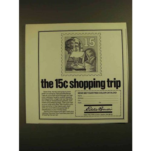 1979 Eddie Bauer Ad - The 15c Shopping Trip