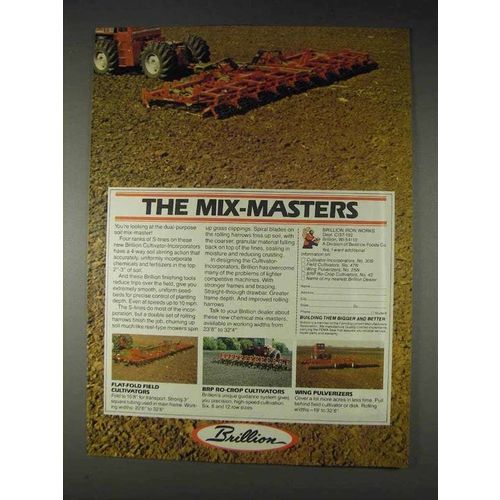 1982 Brillion Ad -Field Cultivators, Wing Pulverizers