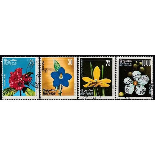 Sri Lanka, 1976, Flowers set SG 611-14 (Scott #495-98), used