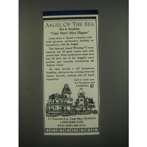 1991 Angel of the Sea Bed & Breakfast, Cape May, NJ Advertisement