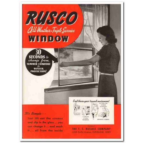 F C Russell Company 1940 Vintage Catalog Windows Rusco All-Weather
