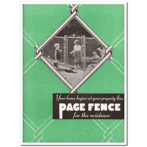 American Chain Cable Company 1940 Vintage Catalog Page Fence Residence