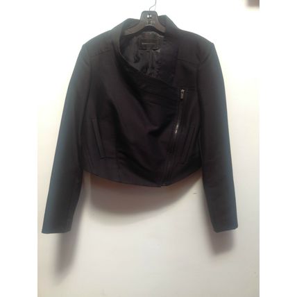 BCBG MAXAZRIA BLACK BOXY SMART JACKET LARGE RET £216 BNWT