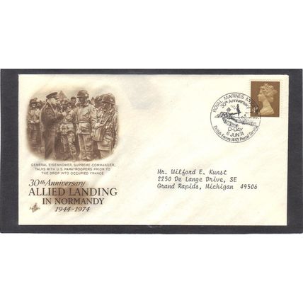 Event 30th VE Day Art Craft 4p Queen (Cachet-Typed/A) CV42243