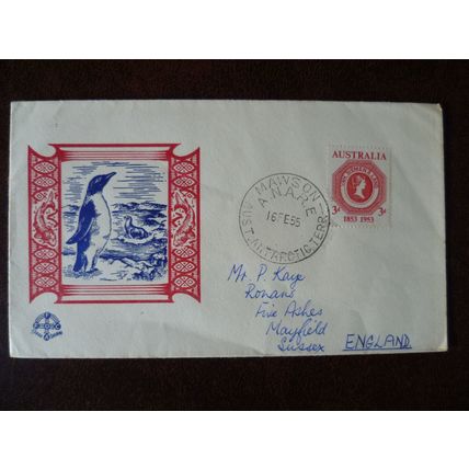 Australia 1955 AAT Mawson Station ANARE cover Birds Penguin Seal Expedition