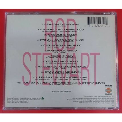 BEST OF ROD STEWART By ROD STEWART (CD, 1994 - USA - Rebound Records) Like New!