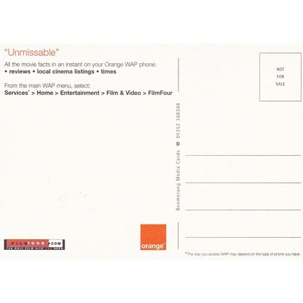 Film Four Advertising Postcard unused VGC