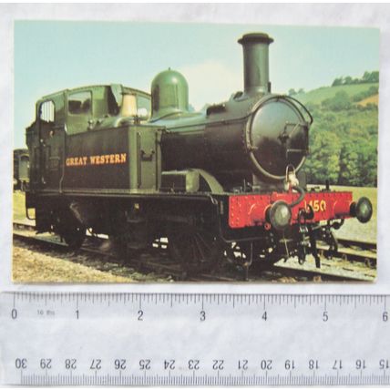 postcard G.W.R 0-4-2T at Buckfastleigh