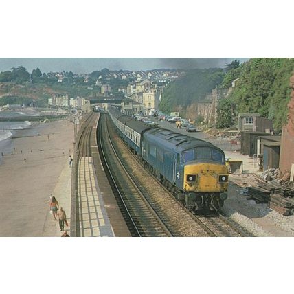 Class 45 No 45021 Train Paignton Raliway Station to Derby Postcard