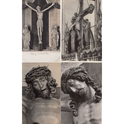 Halberstadt Elbing Monnerstadt 4x German Crucifixion Real Photo Postcard