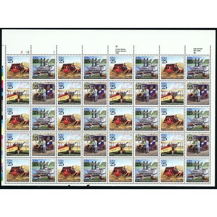 20th Universal Postal Congress Sheet of Forty 25 Cent Stamps Scott 2434-37