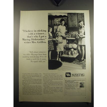 1970 Maytag Dishwasher Ad - I believe in sticking with a winner