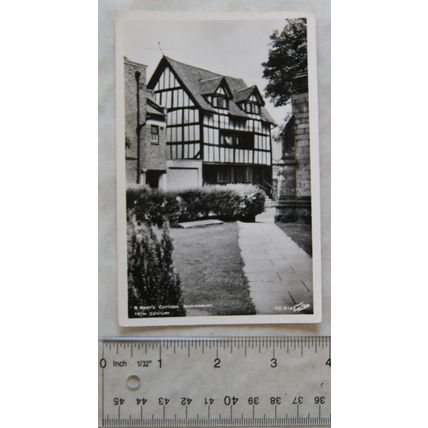 vintage postcard St Marys Cottage, Shrewsbury