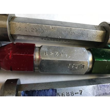 lot 3 THE PIPE MACHINERY GO NO GO PLUG GAGE 1.370 1.380 1.385 1.390 1.3854,AD