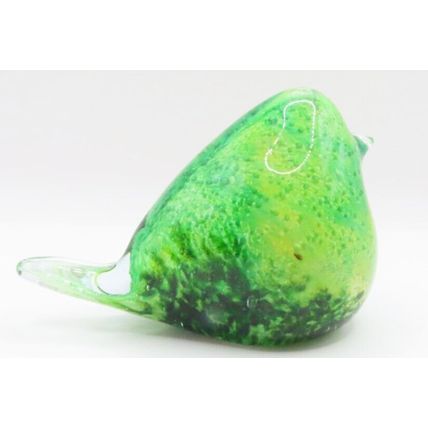 Objets Dart Green Bird Lampwork Glass Ornament Figurine 9 CM Gift Home Decor