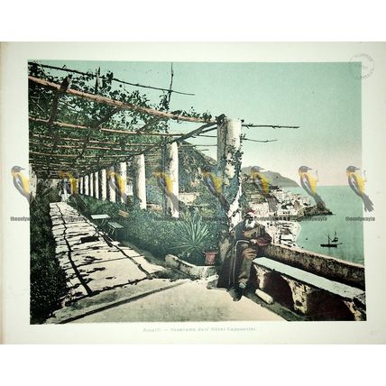 Amalfi, Panorama from Hotel Cappuccini, Italy, Book Illustration (Print), 1899