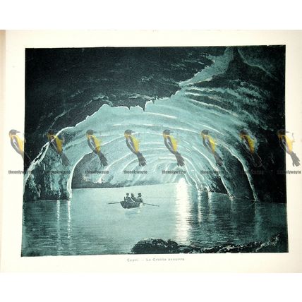 Capri, Blue Grotto, Italy, Book Illustration (Print), 1899