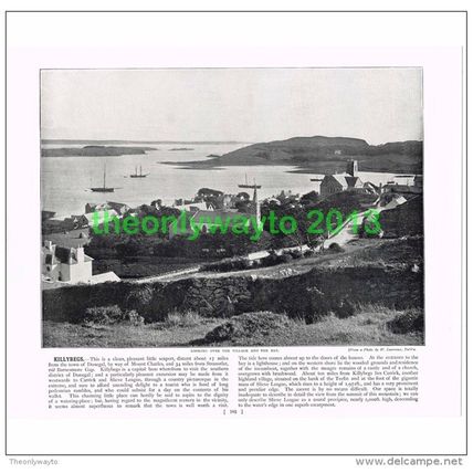 KILLYBEGS, VILLAGE AND BAY, IRELAND, Book Illustration, c1895