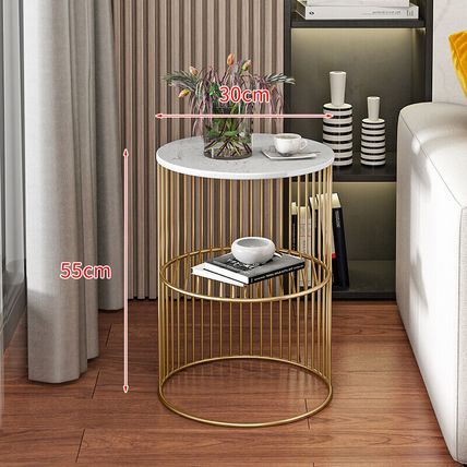 Luxury Modern Coffee Table Made of Iron and Marble