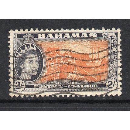 Bahamas - 1954-63 - 2/- Orange-Brown & Black (sg212) Used
