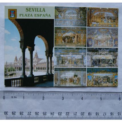 old postcard Sevilla, Plaza Espana