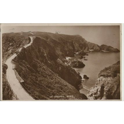 La Coupee Sark + 1927 GUERNSEY Machine Postmark to England