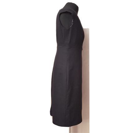 Laura Ashley Black Wool Shift Dress 12 UK