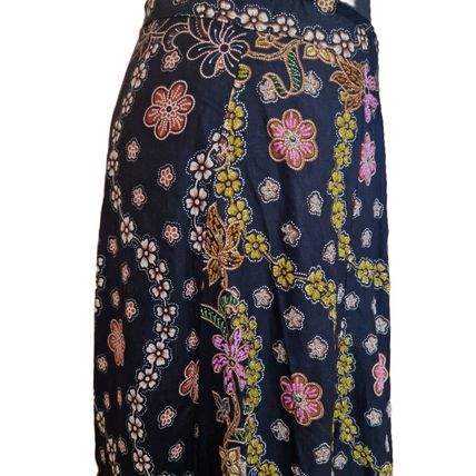 Vintage Beaded Boho Hippy Long Cotton Festival Skirt 14 UK