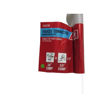 Faucet Connector Supply Line 3/8" Compression x 3/8" Compression x 9" 2 Pack