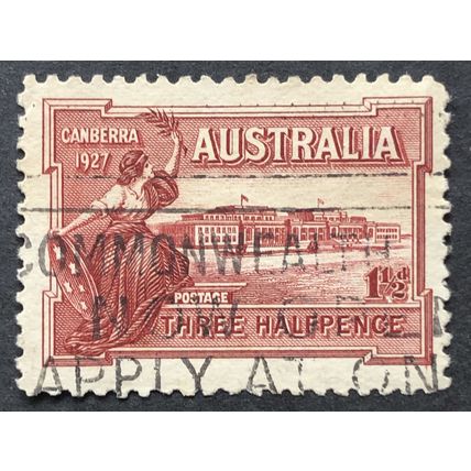AUSTRALIA 1927 SG 0105 'OPENING of PARLIMENT' USED