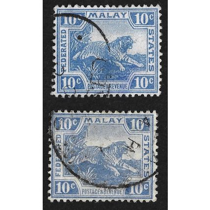 FMS 1919 10c w.CA Sc#47 SG#44+44a USED @T628