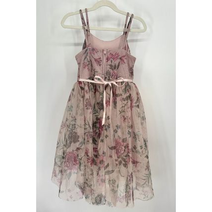 Girls Zunie Dress Size 7 Stunning Floral Lace Party Dress Glitter Tulle