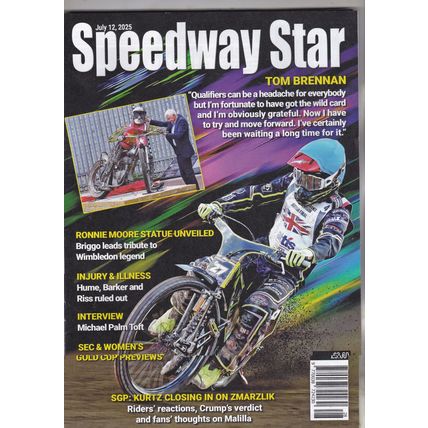 Speedway Star : July 12, 2025. Kurtz wins Malilla GP. Tom Brennan.