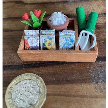 Seeds and Tools for a Dollshouse Garden