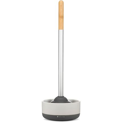 Full Circle Royal Plunge - Bathroom Toilet Plunger with Ceramic Holder and Diato